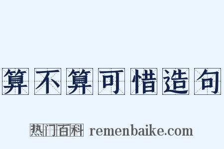 算不算可惜造句是什么意思的图片